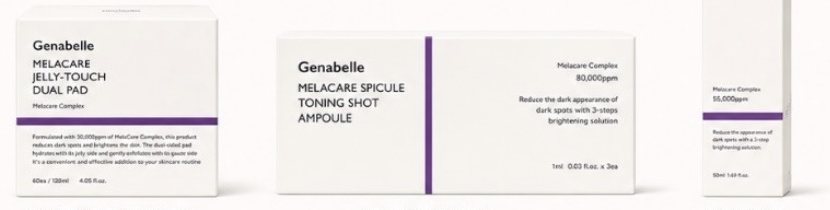 Produits de la gamme Genabelle Melacare Intensive