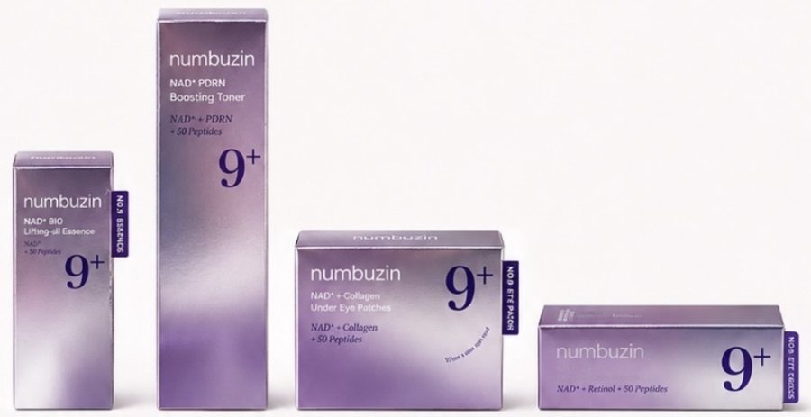 Les produits de la gamme N°9 Peptide Glow de numbuzin
