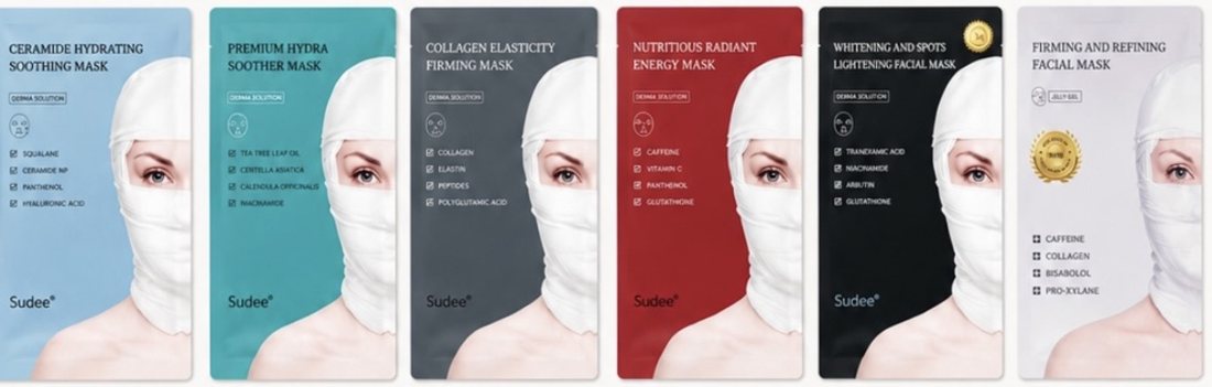 Les six masques en tissu Sudee