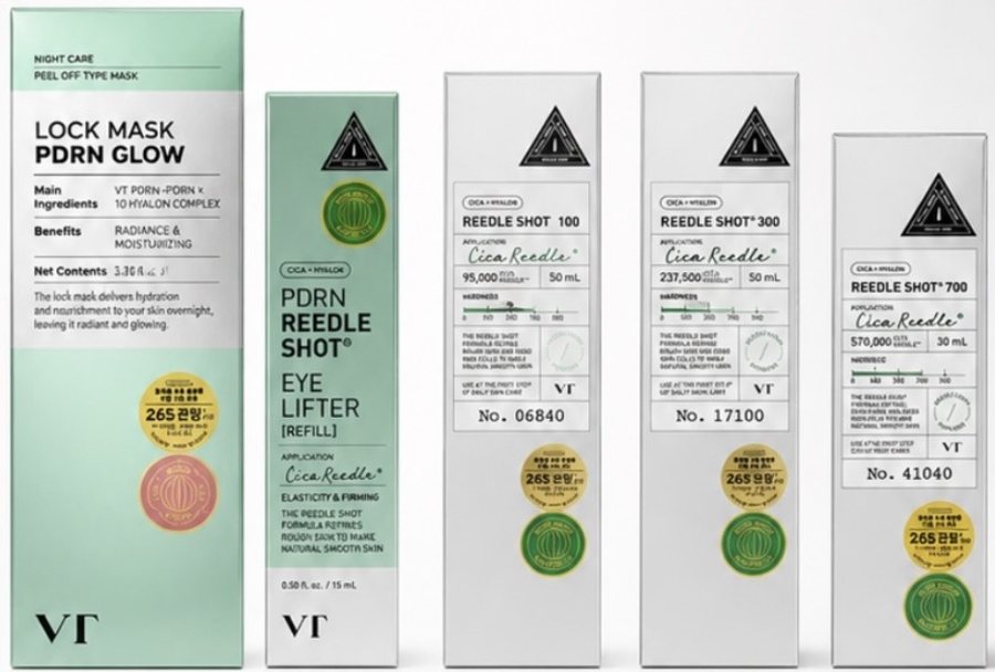 Produits de la gamme PDRN Reedle Shot de VT
